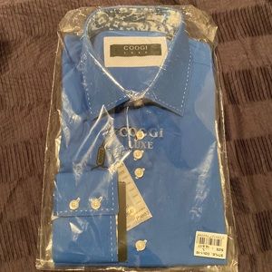 COPY - Coogi. Men’s fancy dress/casual shirt. Blue. Large